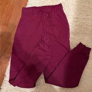 Burgundy scrub Jogger Pants